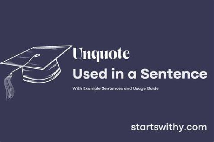 Where to use unquote?