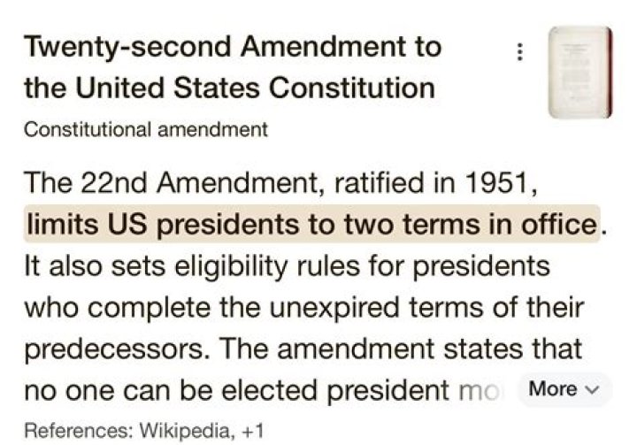 Why was the twenty-second amendment added to the constitution in 1951?